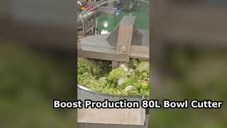 เครื่องตัดชามอุตสาหกรรม 80 ลิตร เครื่องแปรรูปเนื้อความเร็วสูง